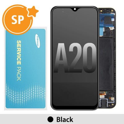 Tecguru-Samsung Galaxy A20 A205F OLED Screen Replacement Digitizer GH82-19571A (Service Pack)-Black Tecguru-Samsung Galaxy A20 A205F OLED Screen Replacement Digitizer GH82-19571A (Service Pack)-Black
